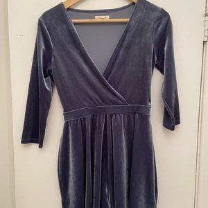 Silence and Noise Velvet Romper Dress - Sz S
